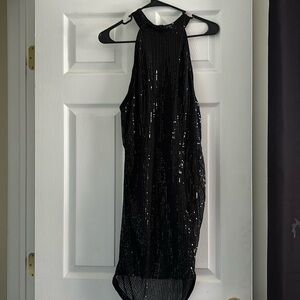 XL shimmery black dress